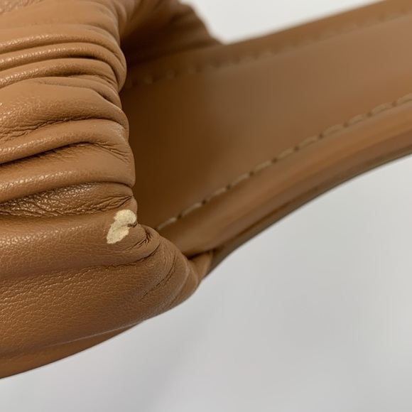 Steve Madden Delanee slide flat sandals shoe ruched gathered strap tan new 7 - Picture 7 of 7